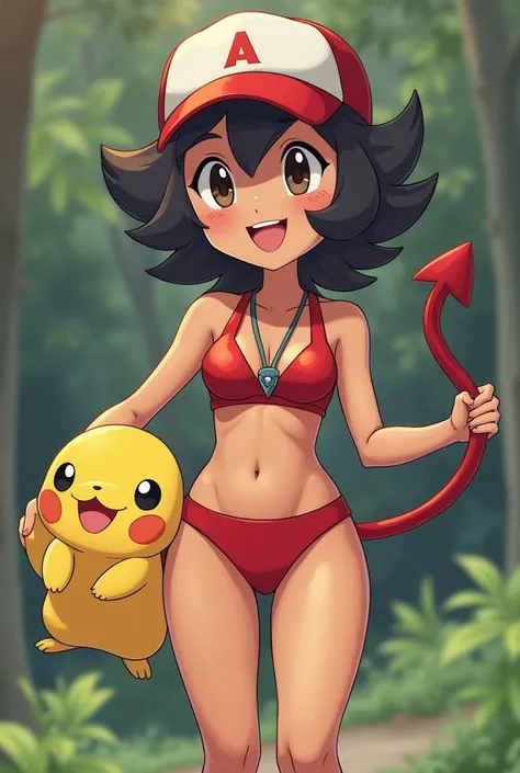 Pokemon trainer Chili is having sex as a hermaphrodite