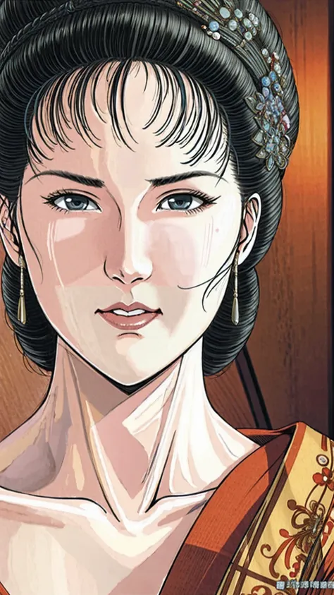 (best quality), (very aesthetic), (ultra-detailed), (best illustration),(a mature female),(perfect face),suikoden,mrs. lin,(((ns...