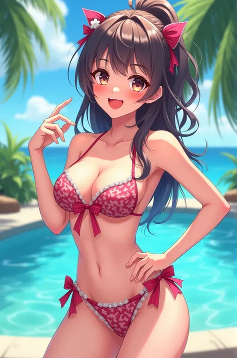 anime girl in bikini
