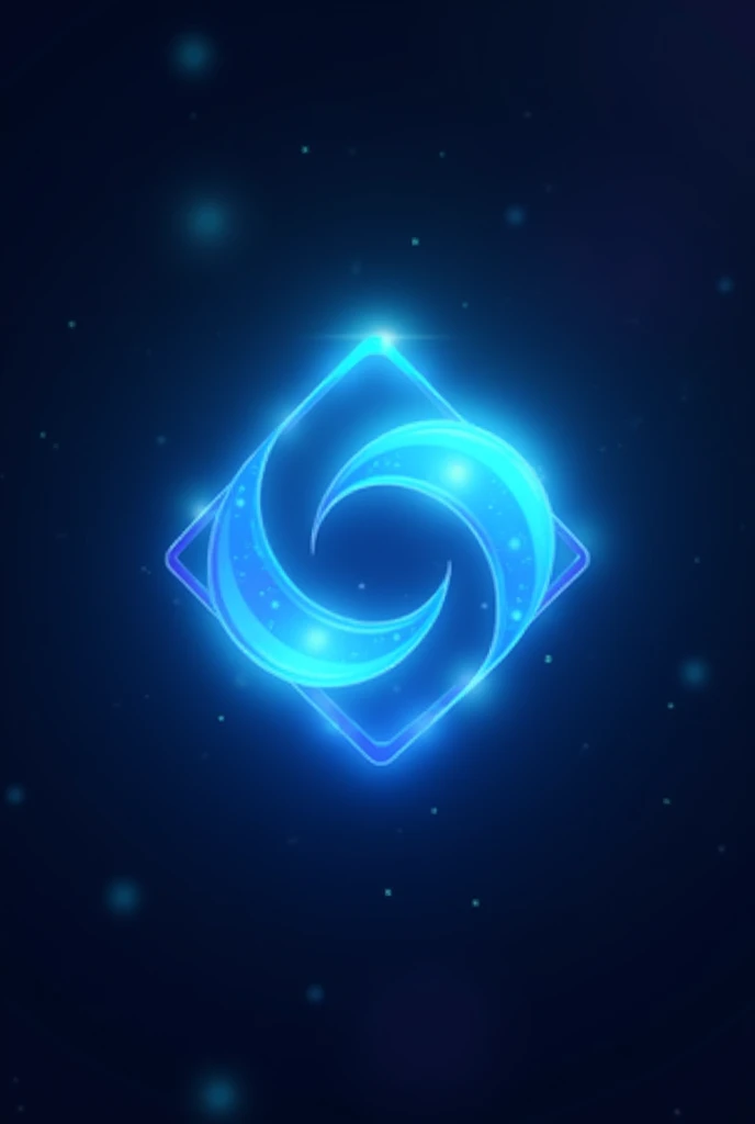 A logo with a nice looking blue color, mostly containing glow and geometry. About the galaxy