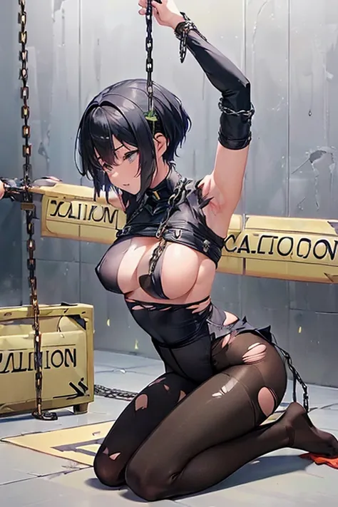 (((Browsing Caution:1.6)))，Highest quality、All limbs、Full Finger、Earth Federation Operator Girl Soldier、((Black short hair))、Cute like an idol、Childish face and appearance、Accurately drawn faces、Photorealization、Medium Breast、A woman is kneeling、(((((Woman...