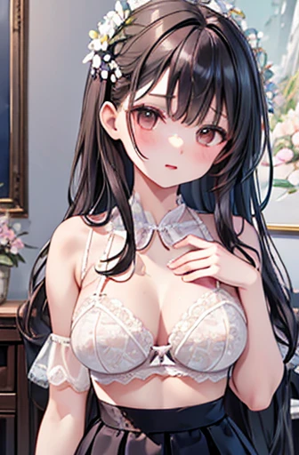 ((Highest quality)),(超High resolution),(Very detailed),(Detailed Description),((The best CG)),(A masterpiece of art),Ultra-detailed art,Amazing painting art,(Art with precise detail:1.5), Portraiture:1.6,Bust Shot:1.4,(1 female:1.5),Beautiful and well-prop...