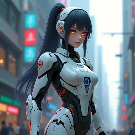 Woman in futuristic suit posing in the city, cute Robot Girl, Robot Girl, Beautiful boy, Cyberpunk动漫女孩机甲, Perfect robot woman, Perfect anime robot woman, Female robot, Cyberpunk美少性Cyberpunk动漫女孩, Girl in mecha network armor, Cyberpunk, Cyberpunk, Cyberpunki...