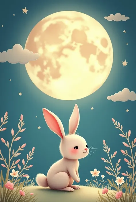 Moon and rabbit wallpaper