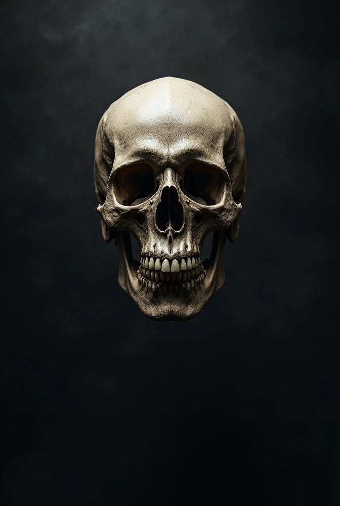 Floating Skull　Dark Background