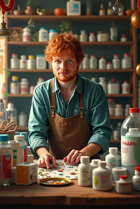 Ed Sheeran work for medicines wholsesale shop in india