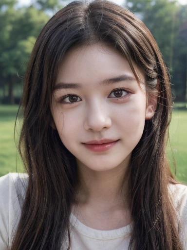 (8k,High resolution、masterpiece、High resolution、detailed、Highest quality、Surreal、RAW Photos)、student、One Woman、Baby Face、Young、Cute face、Real Skin、Long Hair、18-year-old、、Brown eyes、Black Hair、Various expressions、、A woman taking a photo, smile, Happy, Long ...