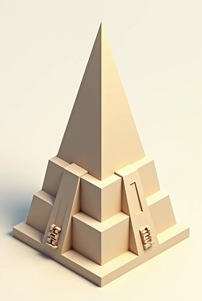 Draw a pyramid with isometric perspective
