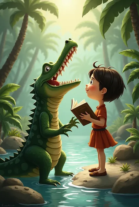 Story of reader and crocodile