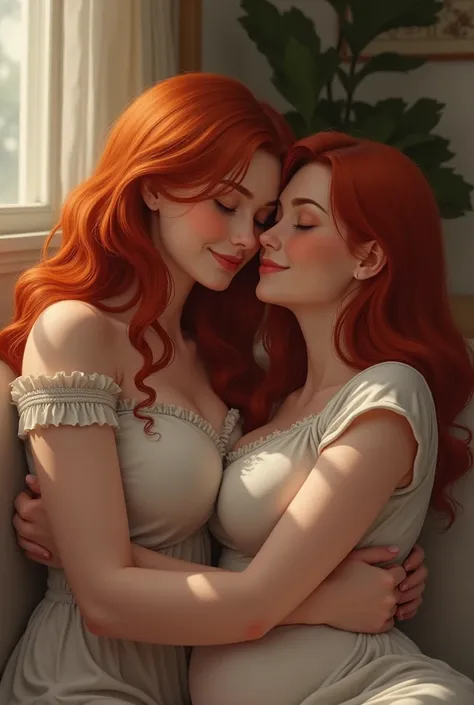 photoshot, a lesbian scene of a mother and a daughter, redheads, bountiful breasts, News 