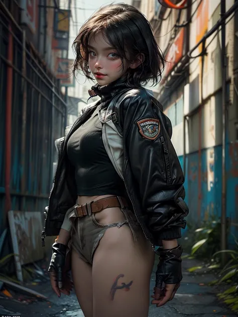 (wide shot:1.6), Unreal Engine:1.4, CG K ultra-realistic, photorealistic:1.4, skin texture:1.4, perfectly detailed, (artwork 1 young man from full body:1.5), (brown hair, green eyes, full body lips and a confident sensual smile:1.5), (punk style hairstyle ...