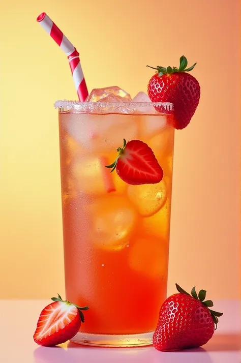 A honey and strawberry flavored soda latq