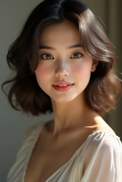 30-year-old female、beautiful、high resolution、Bob