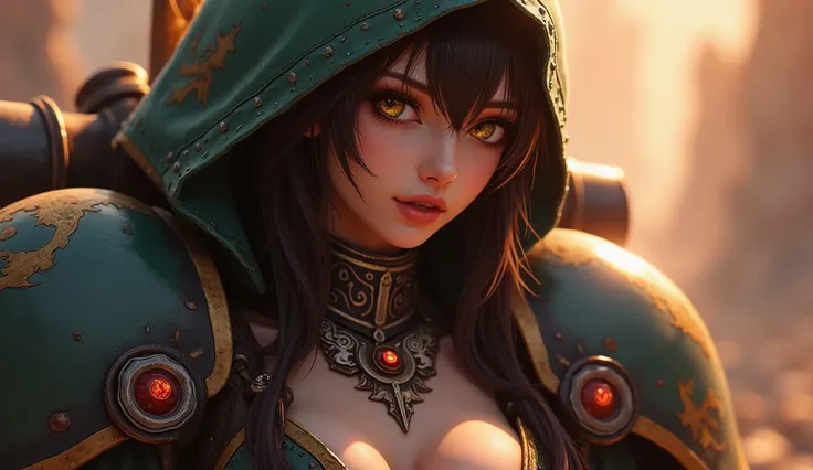 beautiful girl, beautiful breasts, warhammer 40000,