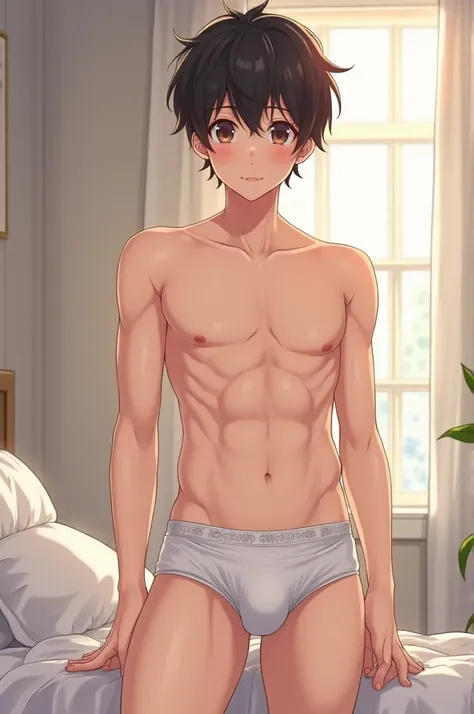 cute anime boy in girls underwear 