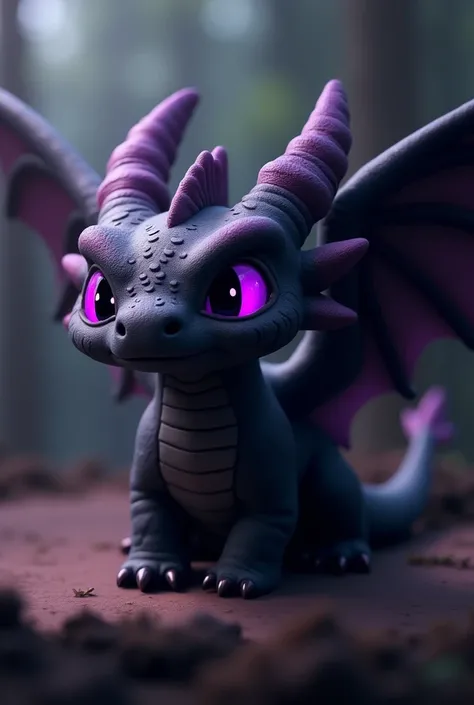 minecraft dragon black with purple eyes