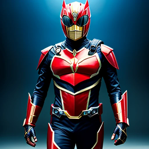 Kamen Rider suit, cool handsome young boy