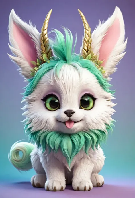 In a fantasy world full of surreal charm, get to know Wolpertinger, a super cute cartoon puppy. With oversized eyes and a playful grin, This adorable creature resembles a cartoon kitten or cartoon duckling, but with the unique characteristics of a Wolperti...