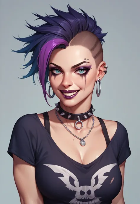 scary punk woman