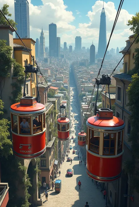 A city of cable cars 
