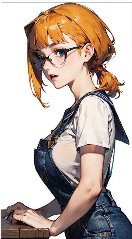 ((masterpiece)), high quality, very_high_resolution, large_filesize, full color, heavy outline, clear outline, colorful, (beautiful detailed eyes), (beautiful face:1.3), (boyish face:1.3), 1 girl, (femaleranma), (red hair), short hair, (braided ponytail), ...