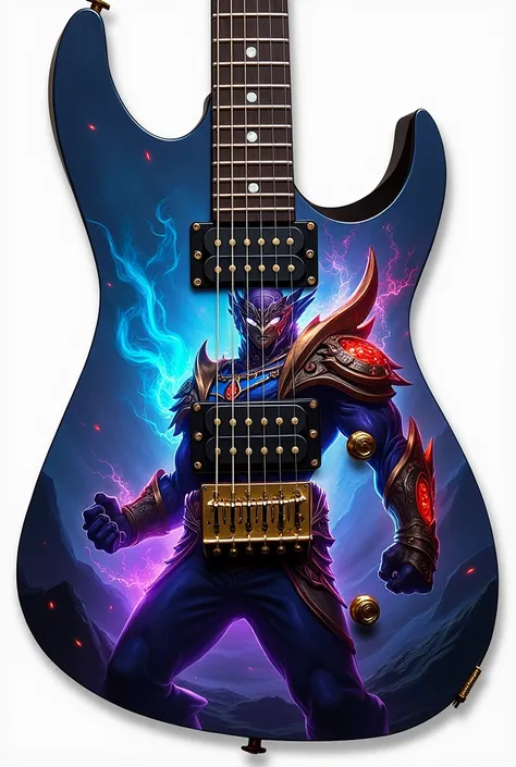 cool name writing *zuladhiey* di gitar electrik dengan gambar hero mage mobile legends