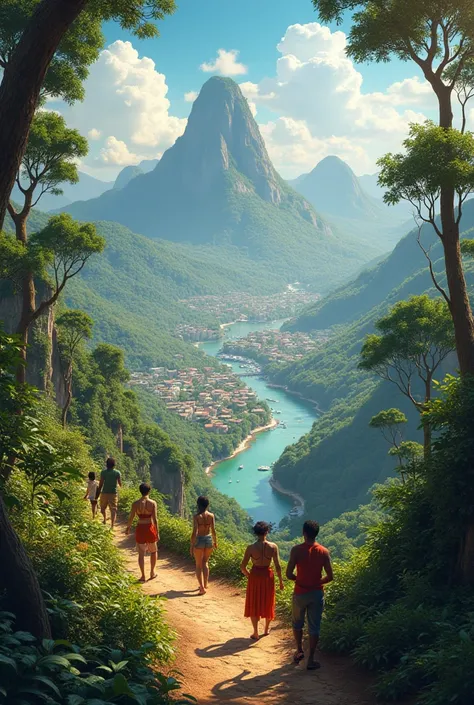 Create an image of what Brazil would be like if indigenous peoples and black people had managed to expel the colonizers from the land as it would be in 2024