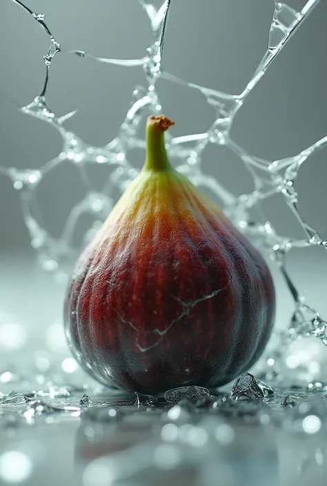 A fig covered in broken glass.