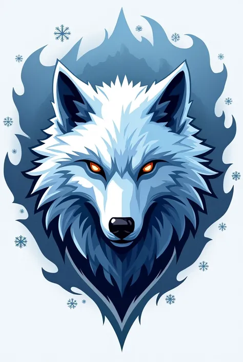 Give me a logo for a group called frost wolves
