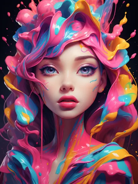 (masterpiece, top quality, best quality, официальное art, abstract aesthetics),one,(1 girl),(upper body|whole body),woman with b...