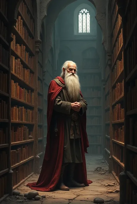 Have a old man, with longe Beard in library., Gothic Epic Library concept, Gothic Epic Library, Gothic Library, A library of Ruina concept art, Ancient Library, Book Cave, Library of Magic, The Eternal Library, Dark Library, Dusty Library, Alchemist&#39;s ...