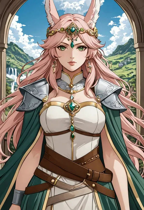 
response = openai.Image.create(
  prompt="A detailed anime-style illustration of Freya from Redo of Healer, with thick thighs, pink hair, and green eyes. She is wearing her signature fantasy outfit and has a confident, regal expression. The background sho...