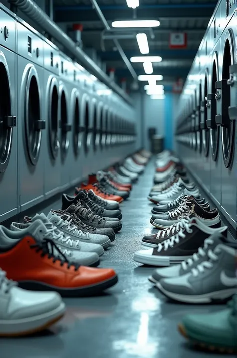 Professional sneaker washing with machines 