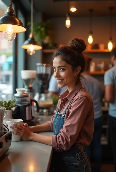 mayan, a 24-year-old woman who works in a coffee shop in the city center, is finishing his shift.