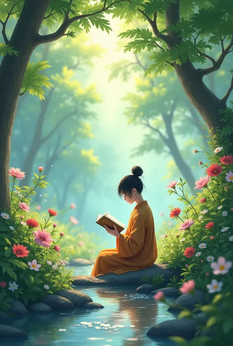 background image for educational website where the background must be of peace and studying 