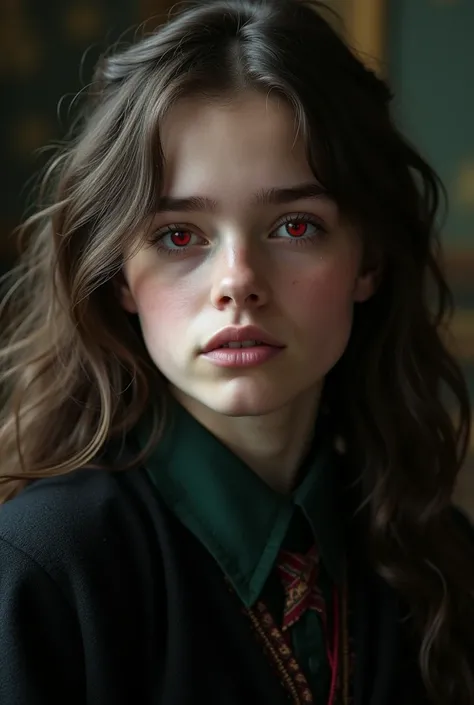 hermione gothic slytherin with red eyes