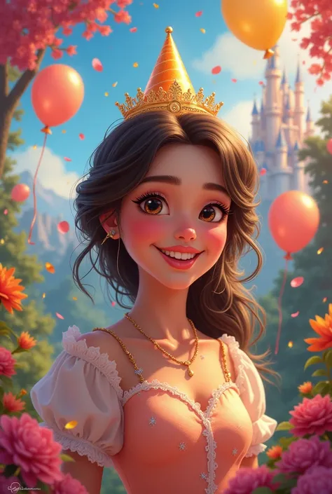 A happy birthday post 17th birthday cute girl disney movie poster type
