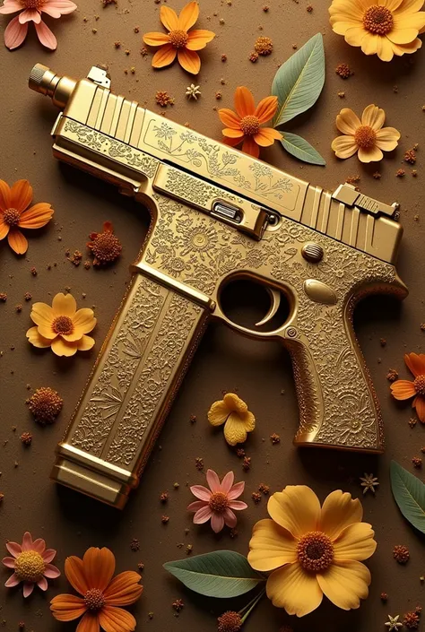 Gold floral glock senorita design