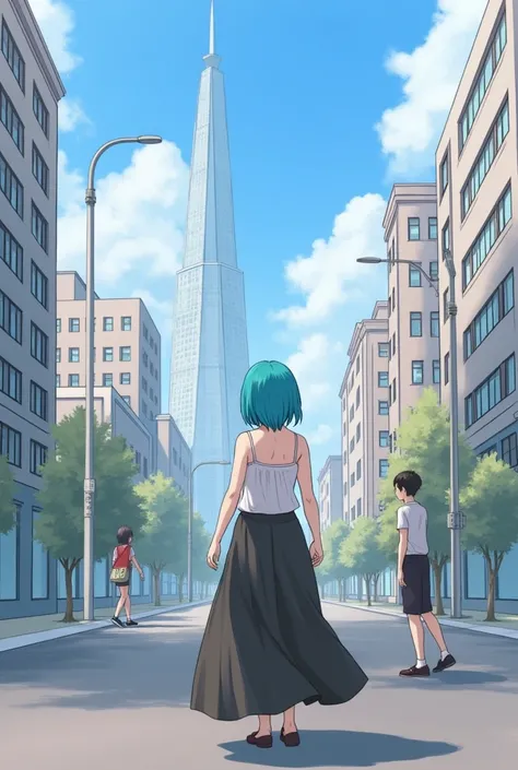 1 girl, blackw_overskirt, cerulean_body hair, building, citys, citysscape, body hair_bland_eyeballs, jaket, gazing_phi_viewer, average_body hair, multicolor_body hair, multiple_boys, phiite, ab_shoulder, plein-air, plephied_overskirt, Roadside, chemise, ov...