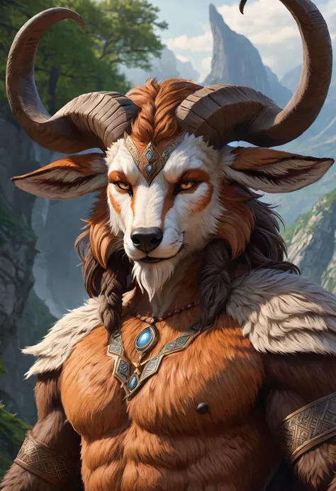 Anthropomorphic masculine fox-satyr mage. Official Art – An Award-Winning Digital Masterpiece In 4K Ultra HD, Extreme Detail And Intricate Realism. Symmetrical Face. This Concept Art Brought To Life By The Hands Of Artists Like Wlop & Artgerm In A Stunning...