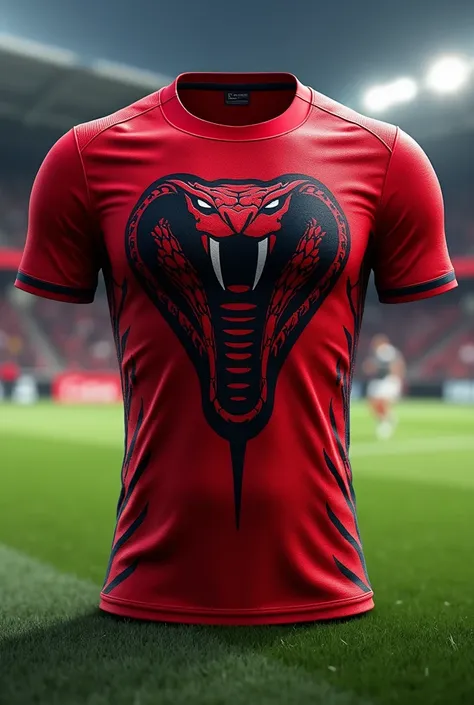 Generate me a football kit for Red Cobras