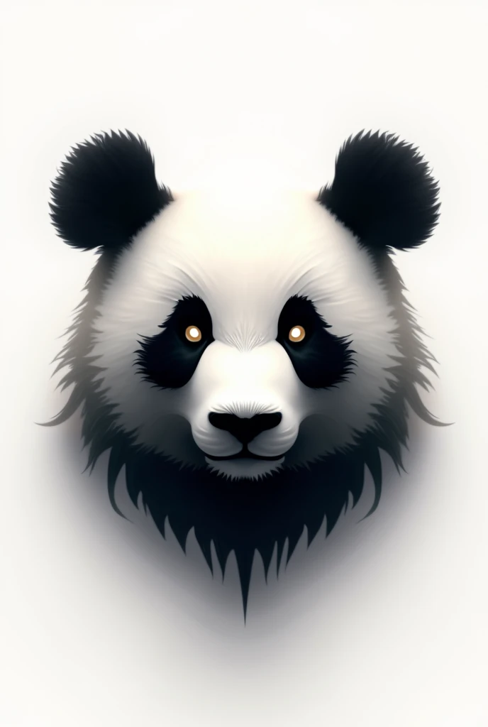 Panda shadow for a face logo