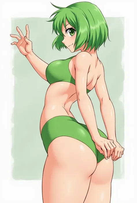 1futa ai_generated balls full-package_futanari futa_only futanari green_eyes green_hair huge_balls huge_cock memytus one-punch_man puffy_pussy short_hair solo tatsumaki testicles thick_thighs uncut