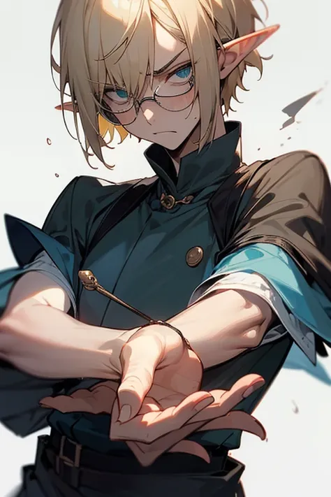 male、male性、Short Hair、Straight Bob、Blonde、Glasses、adult、adultのmale、adultの体、大柄のmale、Elf、Pride、Severe、Disgust、Irritation、Cold Blooded、A look of disappointment、Sharp Eye、intellectual、Confused eyes、Clumsy Hands、Stocky build、Slender、sex appeal、Magic Mentor、Calm...