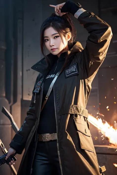 Ambidextrous,Two-Way,long jacket coat,Powerful eyes,Veteran,Fallen Enemy,Na knife,Victory pose