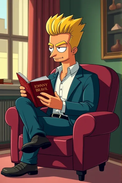 Johnny Bravo reading book