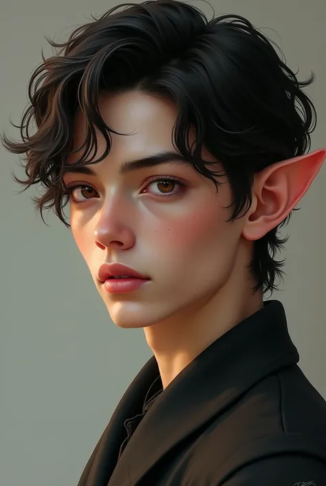 Photo of male elf dark brown hair dark brown eyes To match your Discord profile photo
