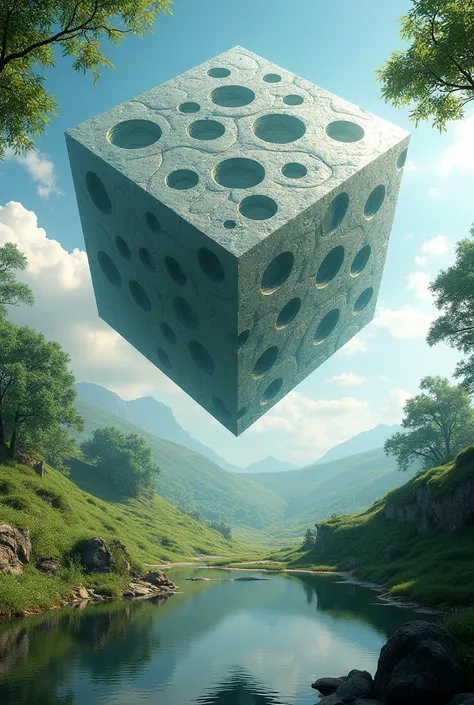 Infinite three-dimensional cube in nature