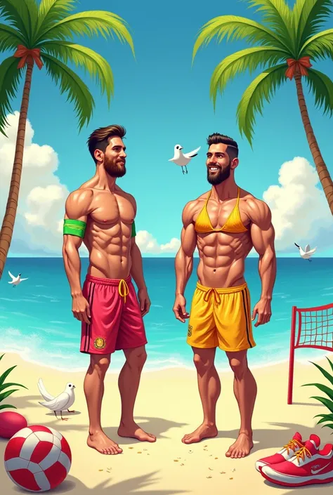 Messi and ronaldo in bikini