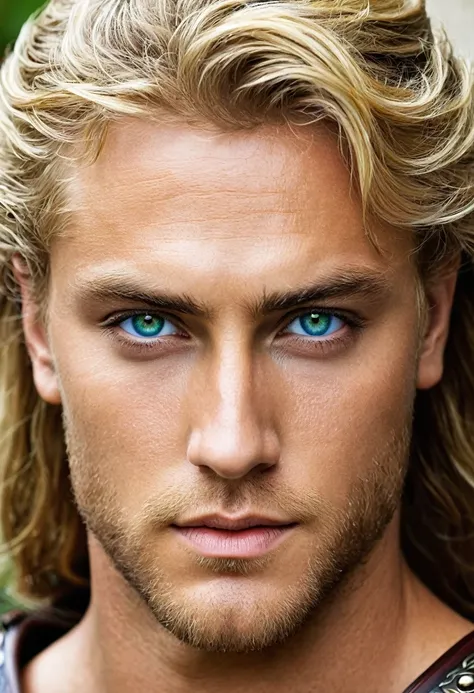 helena(blonde,green eyes the most beautiful of the beautiful),Menelaus(warrior king of sparta eyes blue as a diamond) and Paris(a rich young man with honey-colored eyes)